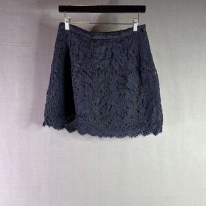 J. Crew Blue lace Mini Skirt Cocktail‎ size 2